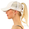 Mesh Sports Baseball Trucker Cross Cross Custom Ponytail Sombrero